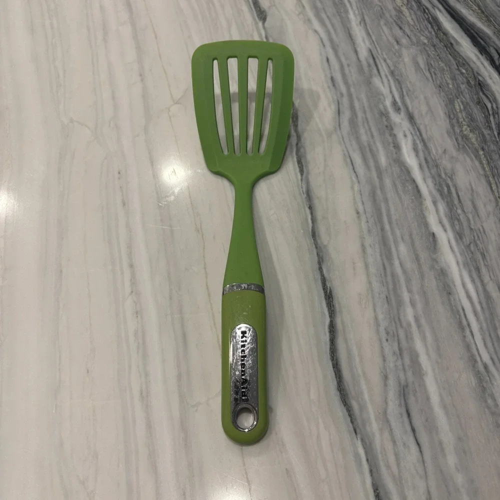 KitchenAid Green Apple Non Stick Heat Resistant Nylon Cooking‎ Slotted Turner
